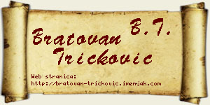 Bratovan Tričković vizit kartica